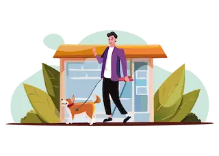 Illustration de pension pour chien