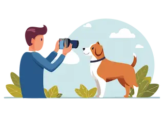 Illustration d'un toilettage pour chien